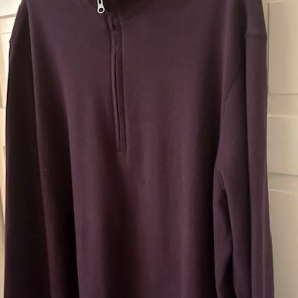 Cremieux Classics 1/2 Zip Purple Pullover Sweater Mens XL Soft Knit Mock Neck - Picture 4 of 8